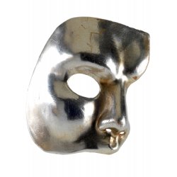 Αποκριάτικη Μάσκα Ben Paper Mache Φάντασμα της Όπερας (Ασημί)